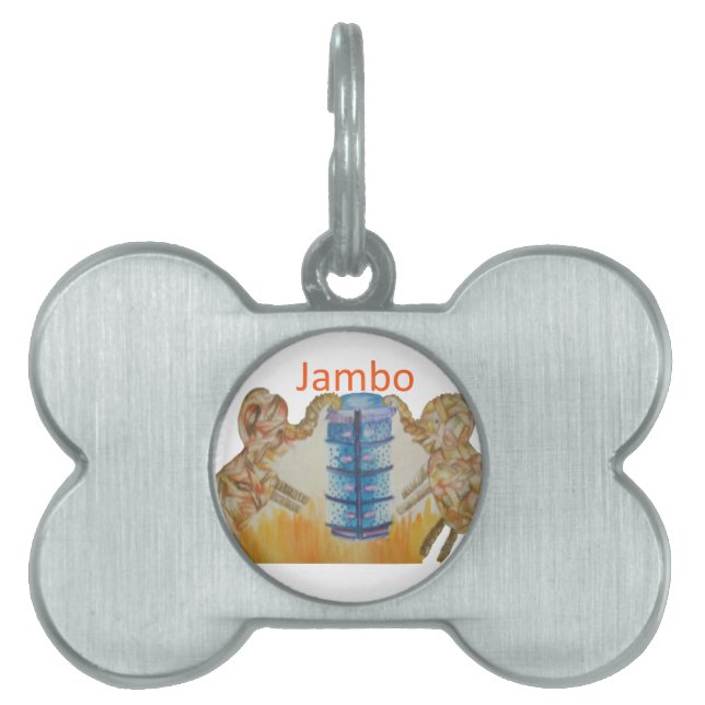 Jambo Jumbo African Kids Elephants Art Skriv ut ID-bricka Husdjur (Framsidan)