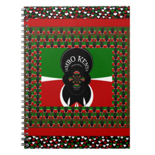 Jambo Kenya Art Skriv ut Anteckningsbok Med Spiral