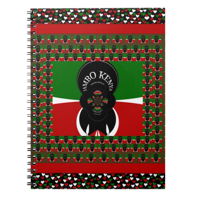 Jambo Kenya Art Skriv ut Anteckningsbok Med Spiral (Framsidan)