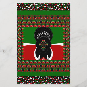 Jambo Kenya Art Skriv ut Brevpapper