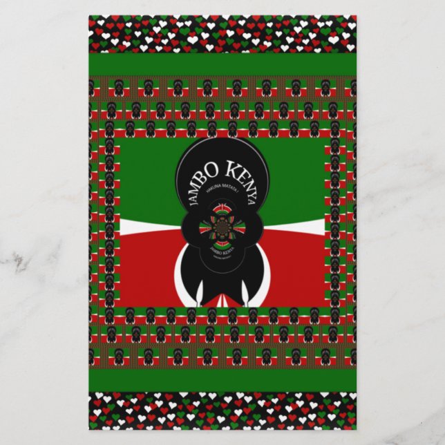 Jambo Kenya Art Skriv ut Brevpapper (Framsida)