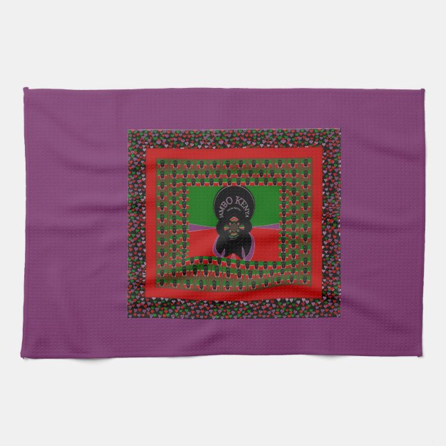 Jambo Kenya Art Skriv ut Kökshandduk (Horisontell)