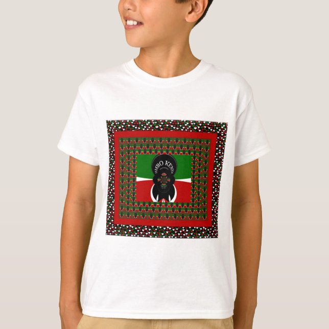 Jambo Kenya Art Skriv ut T-shirt (Framsida)