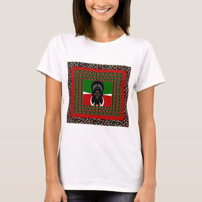 Jambo Kenya Art Skriv ut Tee (Framsida)