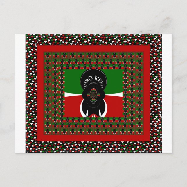 Jambo Kenya Art Skriv ut Vykort (Framsida)
