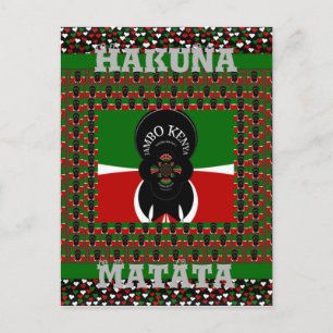 Jambo Kenya Art Skriv ut Vykort