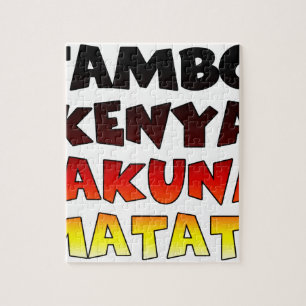 Jambo Kenya Hakuna Matata Pussel