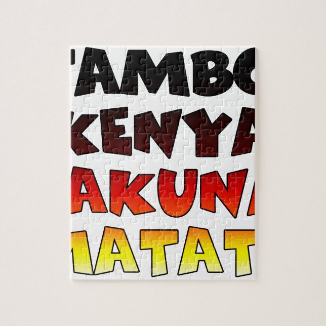Jambo Kenya Hakuna Matata Pussel (Vertikal)