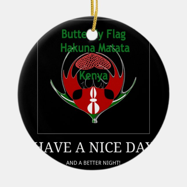 Jambo Kenya Julgransprydnad Keramik (Framsidan)