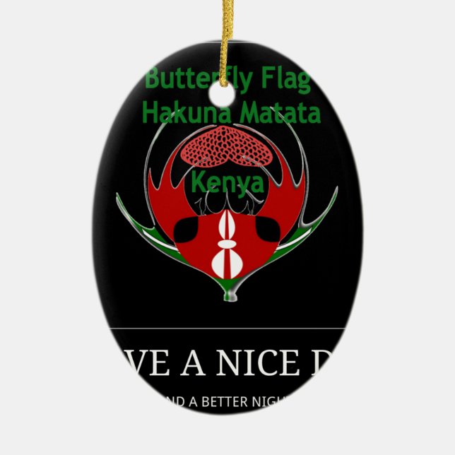 Jambo Kenya Julgransprydnad Keramik (Framsidan)