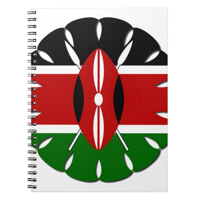 Jambo Kenyan Flagga Anteckningsbok Med Spiral (Framsidan)