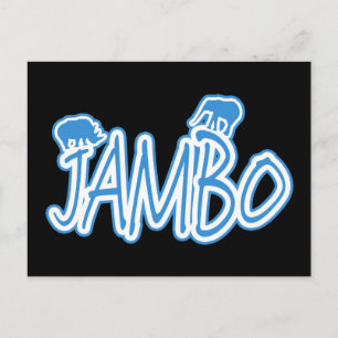 Jambo swahili Hej blue Vykort