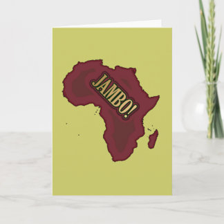 Jambo! Swahili Ord för Hej! Kort