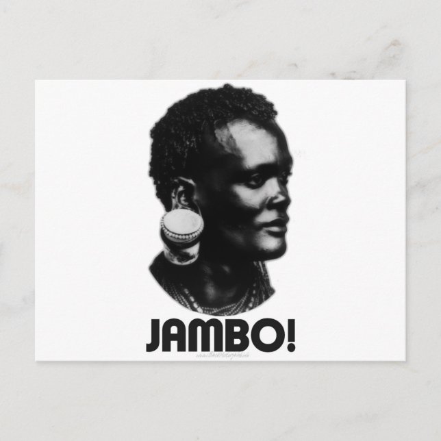 JAMBO! Swahilihälsning Vykort (Framsida)