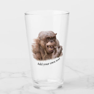 Jambo The Hairless Chimp (ändra till din egen text Glaskopp
