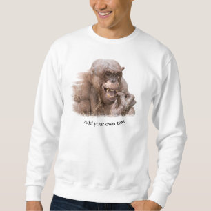Jambo The Hairless Chimp (ändra till din egen text Lång Ärmad Tröja