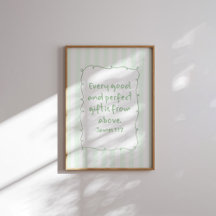 James 1:17 Bibelvers Poster Every Good Gift Vägg