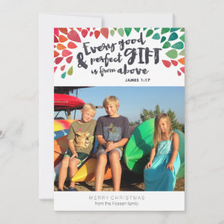 James 1:17-Religiösans fotopatkort Julkort