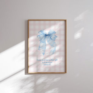 James 1:17 Varje Gott och Perfekt Gåva Blå Slinga Poster