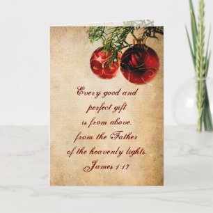 James 1:17 Vintage jul Helgkort