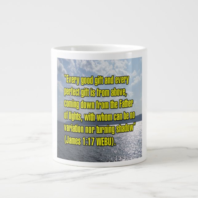 James 1:17 WEBU Mug Jumbo Mugg (Framsidan)