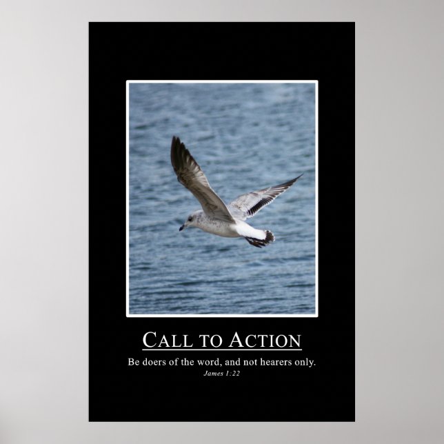 James 1:22 Be Doers vid Ord Poster (Framsidan)