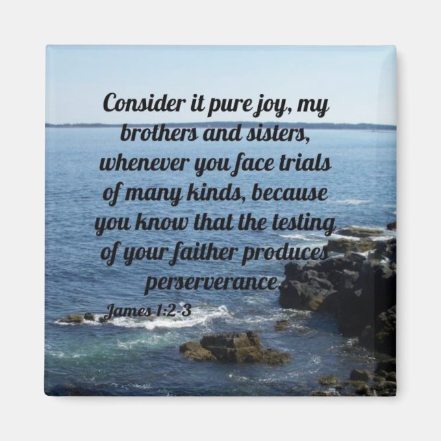 James 1:2-3 magnet (Framsidan)