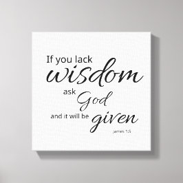 James 1:5 Canvas Text Konst | Guds Vishet