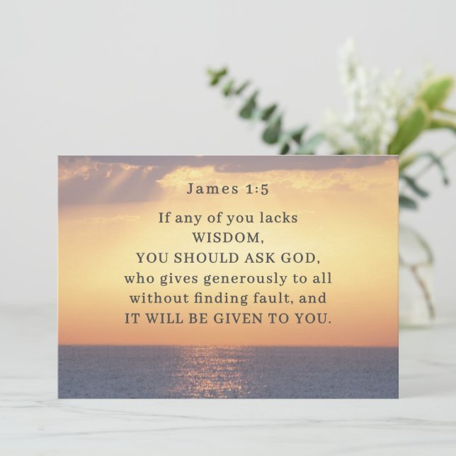 James 1:5 Om du saknar visdom Bible Card (Stående Fram)