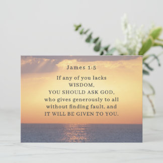 James 1:5 Om du saknar visdom Bible Card