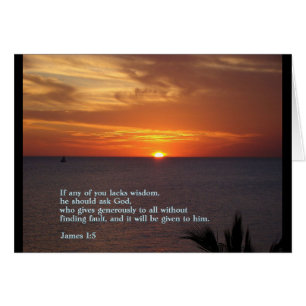 James 1:5 Sunset Hälsningskort