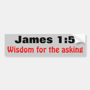 James 1:5vishet för fråga bildekal