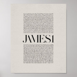 James 1 - Faith and Endurance Bible Verse Wall Art Poster