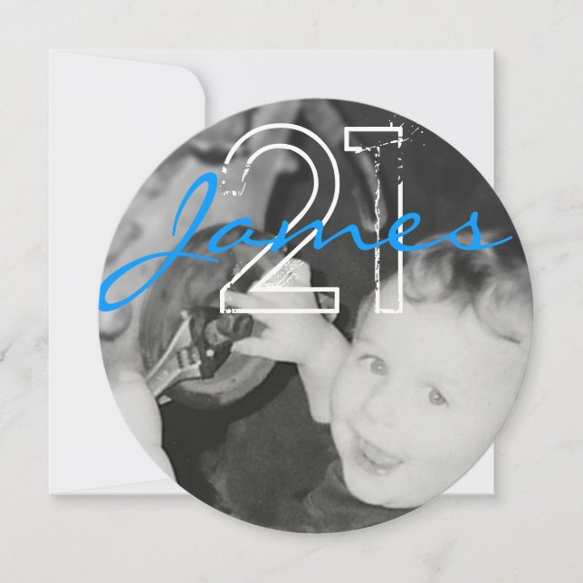 James 21st (cirkla spänner), inbjudningar (Framsida)