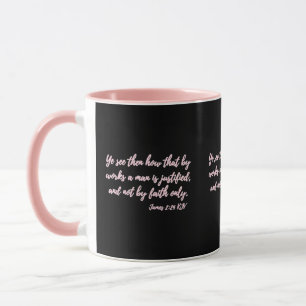 James 2:24 KJV Bible Scripture Two-Tone Mugg