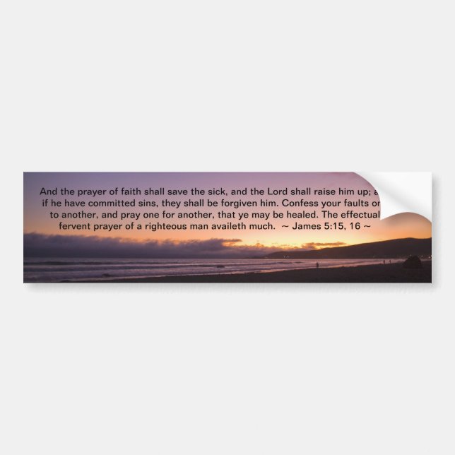 James 5:15-16 bildekal (Framsidan)