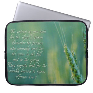 James 5:6-8 Perseverance Inspirational Laptop Fodral