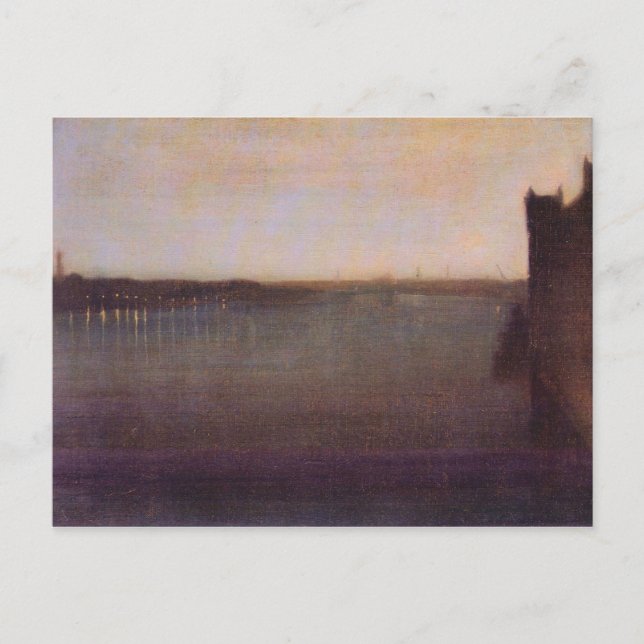 James Abbot McNeill Whistler - Nocturne in grått a Vykort (Framsida)