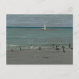 James Abbott McNeill Whistler-Kusten Scene, Bather Vykort