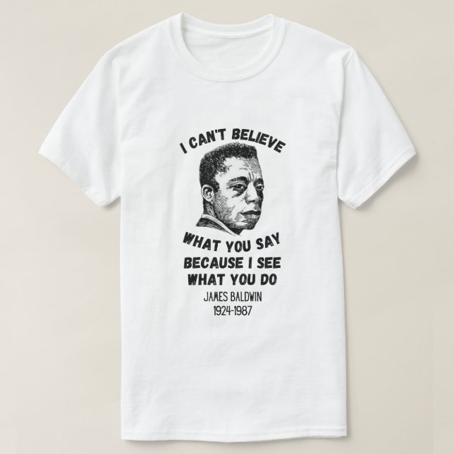 James Baldwin-citattecken T Shirt (Design framsida)