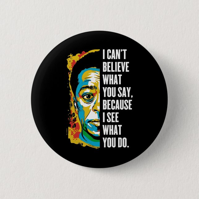 James Baldwin Graffiti Art Juneteonde Black Histor Knapp (Framsida)