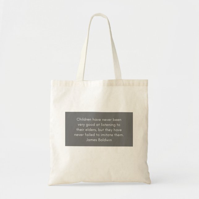 James Baldwin Motivational Tote Tygkasse (Framsidan)