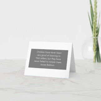 James Baldwin Motivative Note Card Tack Kort