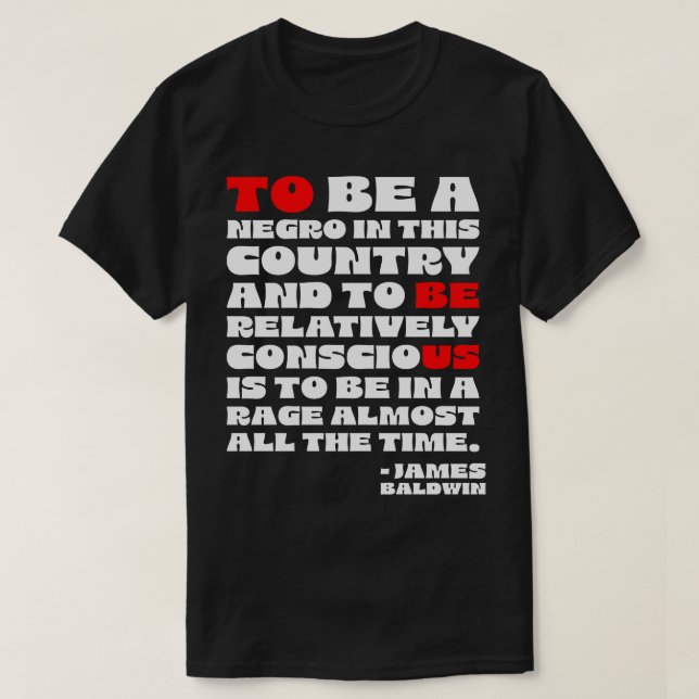 James Baldwin Quote T Shirt (Design framsida)
