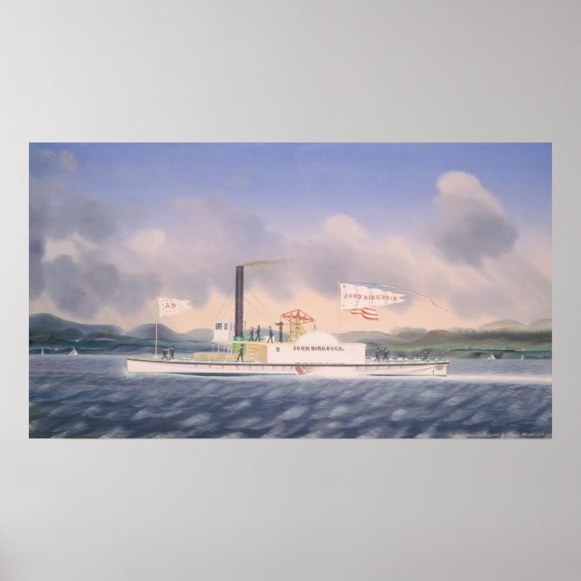 James Bard Fine Art Poster om tornfartyget John Bi (Framsidan)