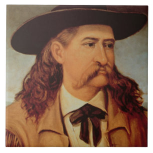 James betjänt "vildräkning" Hickok (1837-76) 1874 Kakelplatta
