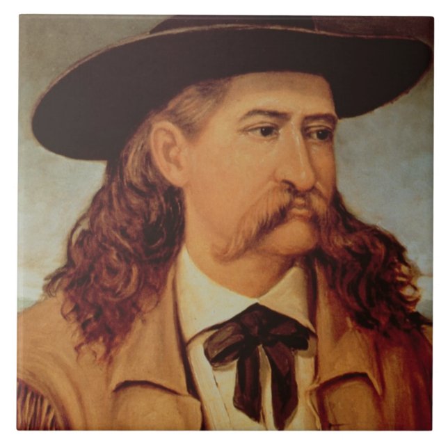 James betjänt "vildräkning" Hickok (1837-76) 1874 Kakelplatta (Framsidan)