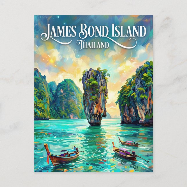 James Bond Island Thailand Vykort (Framsida)