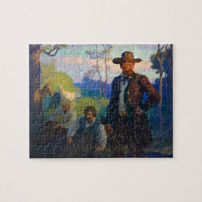 James Brothers in Missouri by N. C. Wyeth Pussel (Horisontell)