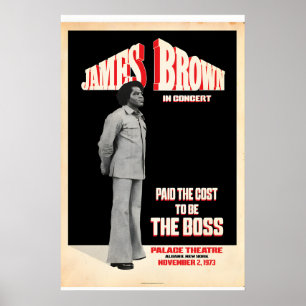 James Brown The Boss Musik Fan Grafisk Design Poster